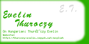 evelin thuroczy business card